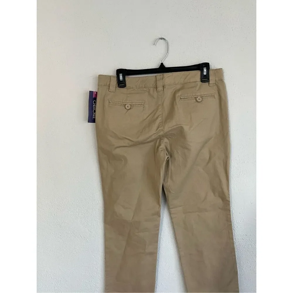 Cherokee Kids Cotton Twill Adjustable Waist Uniform Pant, Size 16